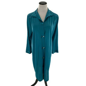 Henson Kicketnick Vintage House Dress Women's Size Large Button Front Robe